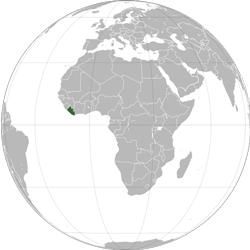 Liberia (orthographic projection)